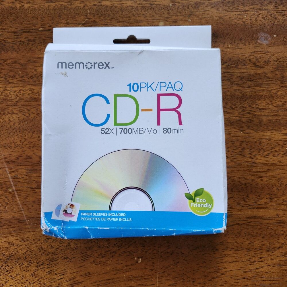 Memorex CD-R Discs 6-Pack 700MB 80min 52x Eco-Friendly with Paper Sleeves